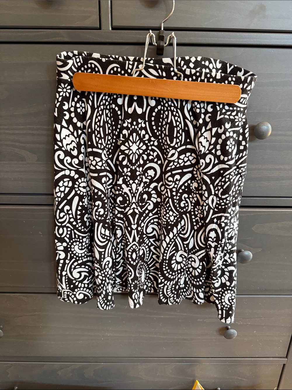 Cynthia Rowley Black and White Patterned Skirt
